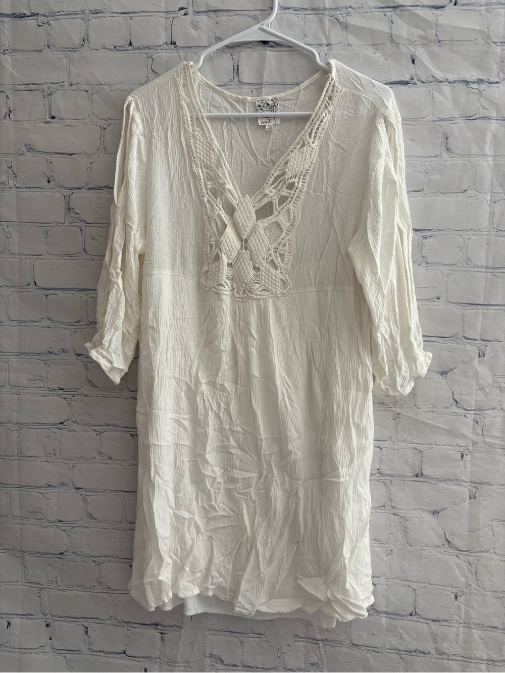 Naïf Midi Dress White Size XL